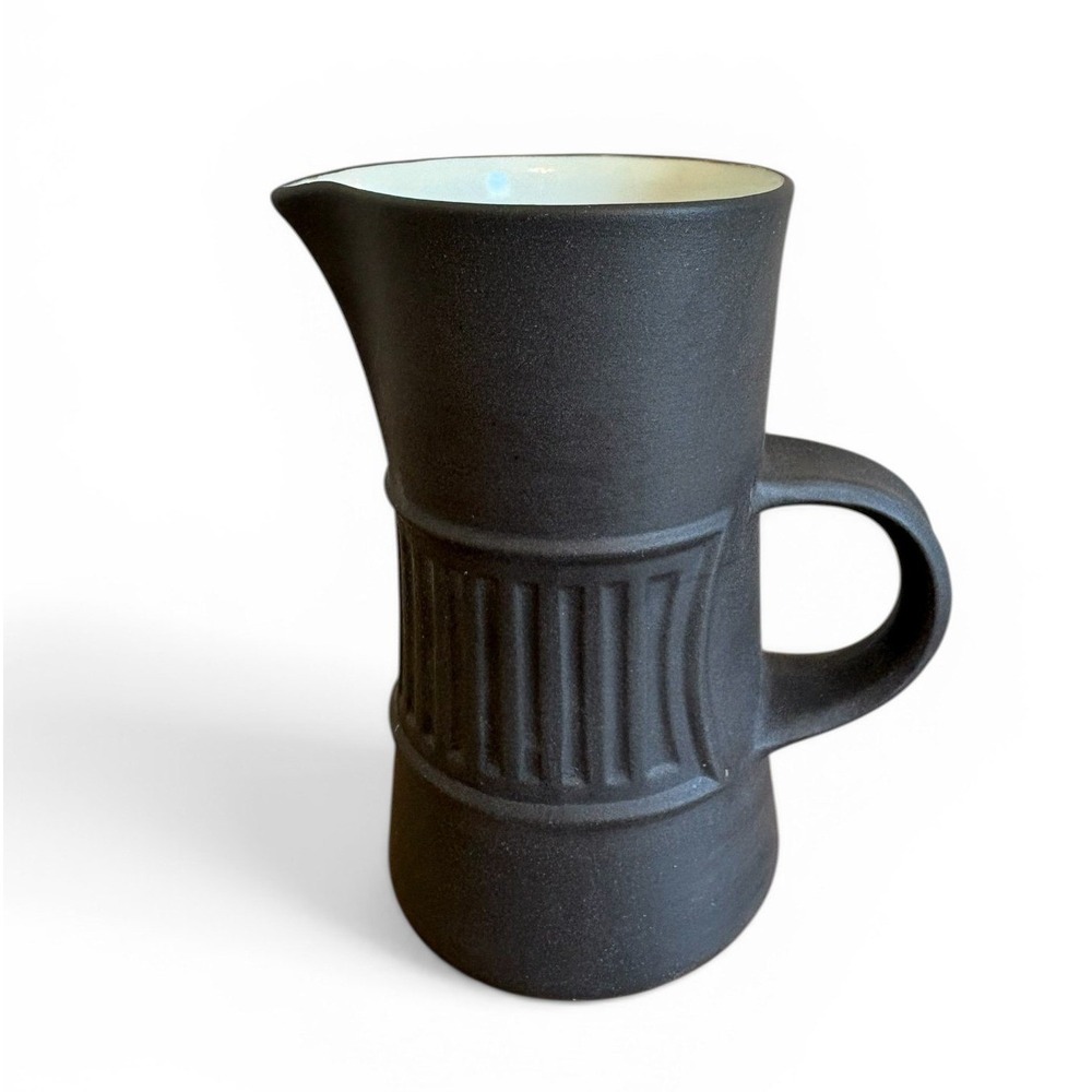 Dansk Flamestone Fluted Creamer Vintage Denmark Jens Quistgaard‎ MCM Brown Matte - Picture 5 of 8